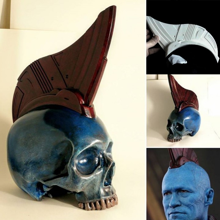 Yondu Fin to fit skull, Kind of. image