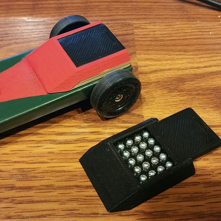 Pinewood derby fine tune weight image