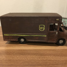 Picture of print of UPS Truck - Repaired Front Wheel