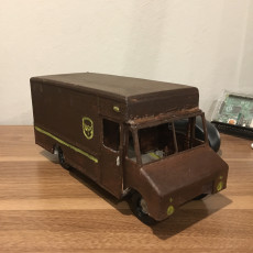 Picture of print of UPS Truck - Repaired Front Wheel