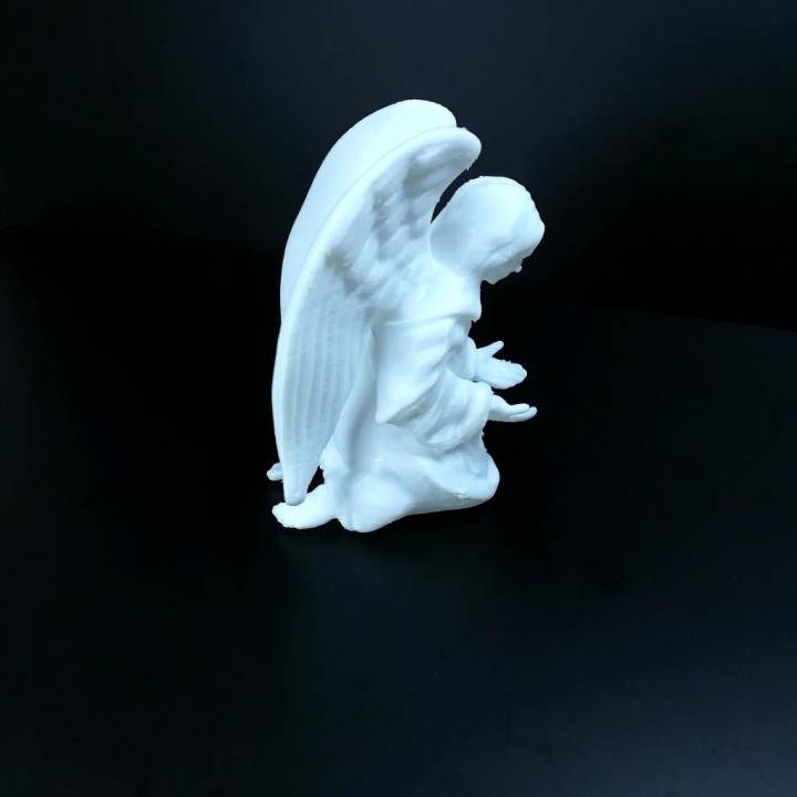 Contemplating Angel Sculpture (Statue 3D Scan) image