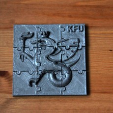 Picture of print of Kazan federal university logo puzzle