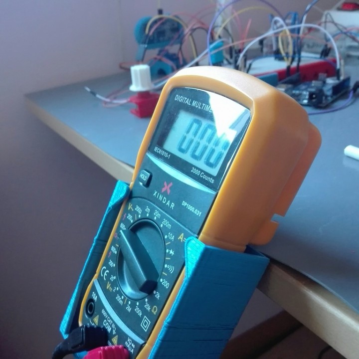 3D Printable Multimeter table holder by Javier Vicen