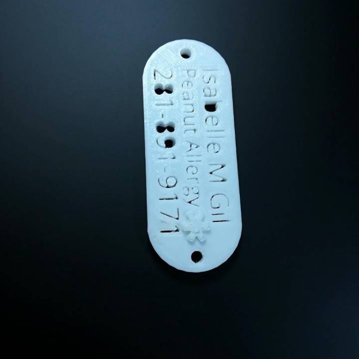 allergy dog tags image