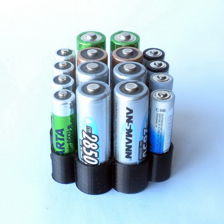 3D Printable AA & AAA Battery Organizer. by 3DLadnik