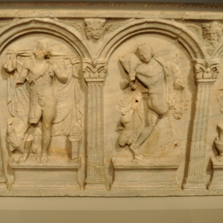 Column Sarcophagus with Dionysian Figures image
