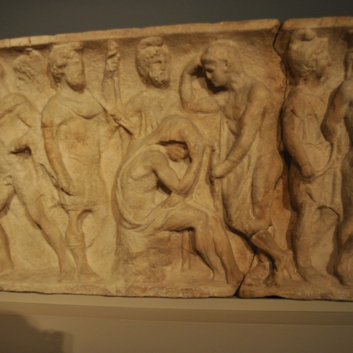 Sarcophagus Relief with Orestes and Iphigenia image