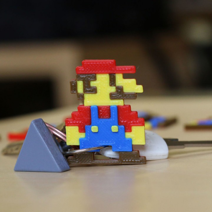 Multi-Color Mario Keychain image