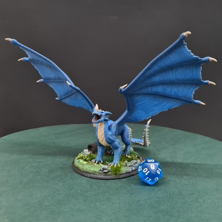 3D Printable Blue Dragon by Miguel Zavala