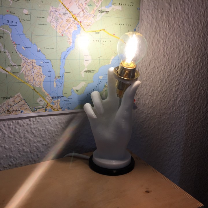 Mount for this beautiful handlamp: https://www.myminifactory.com/object/3d-print-light-me-up-lamp-364 image