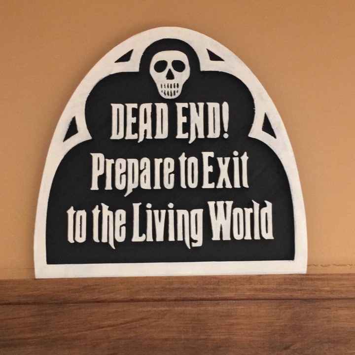 The Haunted Mansion Ride Exit Sign image