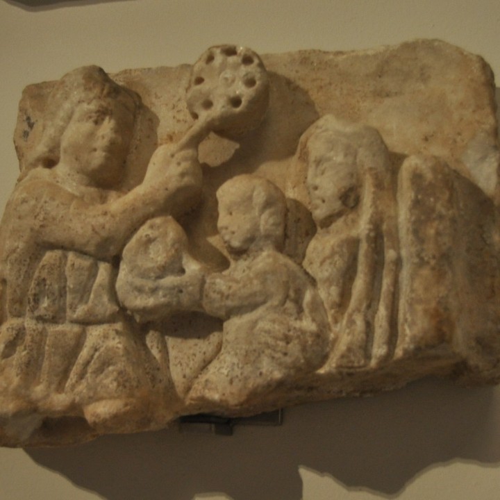 Fragment from the lid of a Sarcophagus image