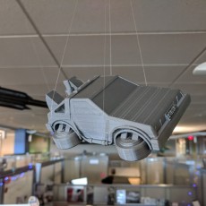 Picture of print of Puffy Vehicles - Flying DeLorean from Back to the Future