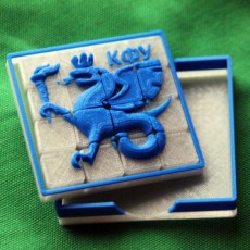 Picture of print of Kazan Federal University logo 15 puzzle