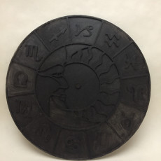Picture of print of Wall Clock Zodiac Circle