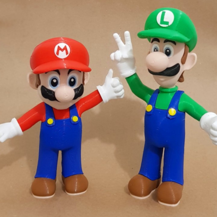 3D Printable Mario from Mario games - Multi-color by Bruno Pitanga Maia