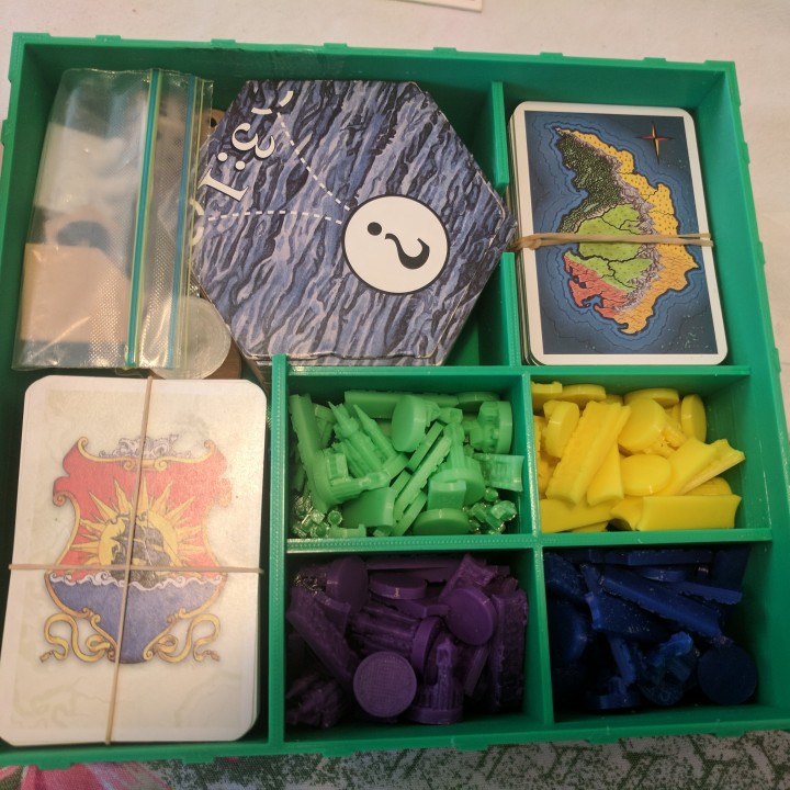 3D Printable Catan Pieces tray by Nathan