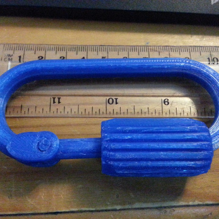 Carabiner lock hook with threaded image