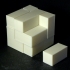Block cube puzzle print image
