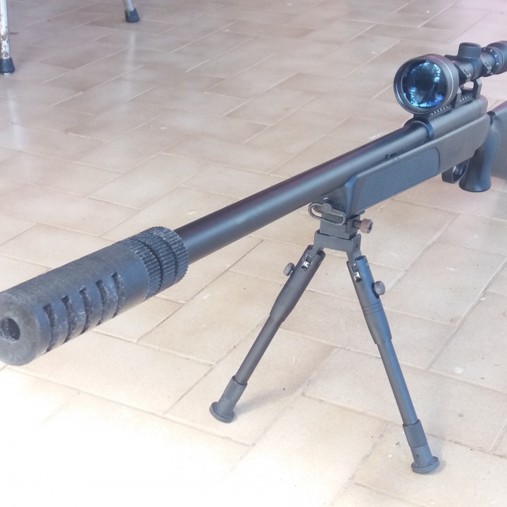 Airsoft sniper rifle flash hider image