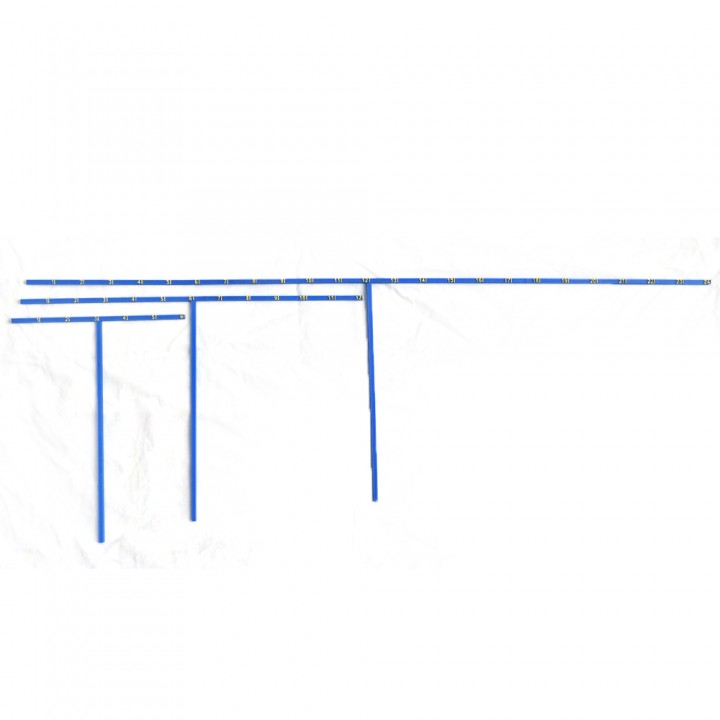 3D Printable Wargaming Measuring Sticks 6in, 12in and 24in by Treadhead Rad