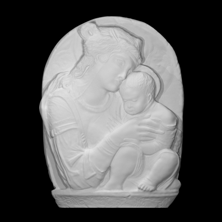 Virgin and Child with Two Cherubs image