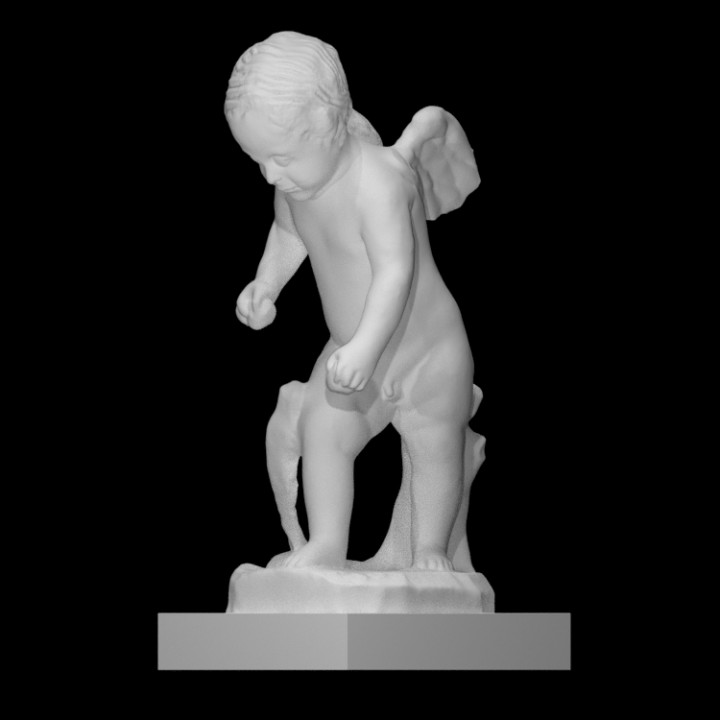 Cupid carving a Bow image