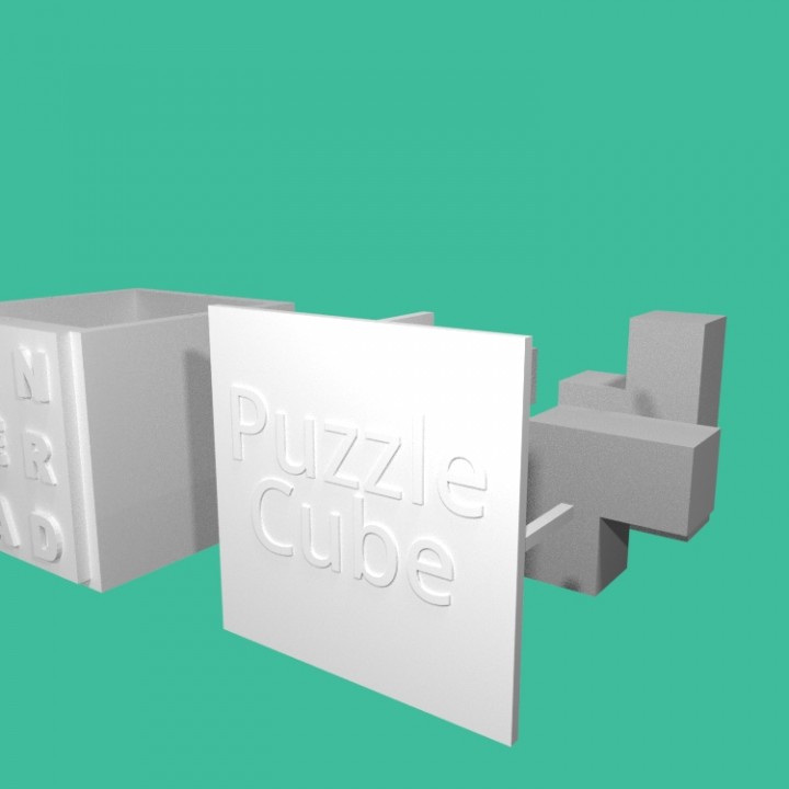 Puzzle Cube with TinkerCad Case and Lid image
