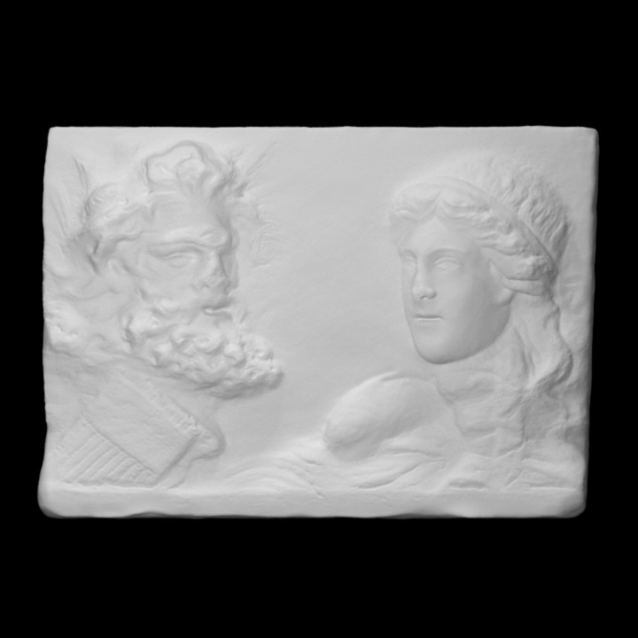 Relief with masks of Polyphemus and Galatea image