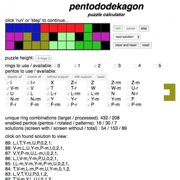 pentododekagon extendable puzzle with calculator image