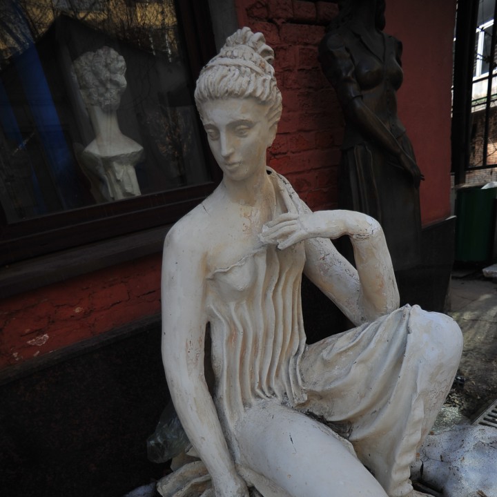 Seated woman image
