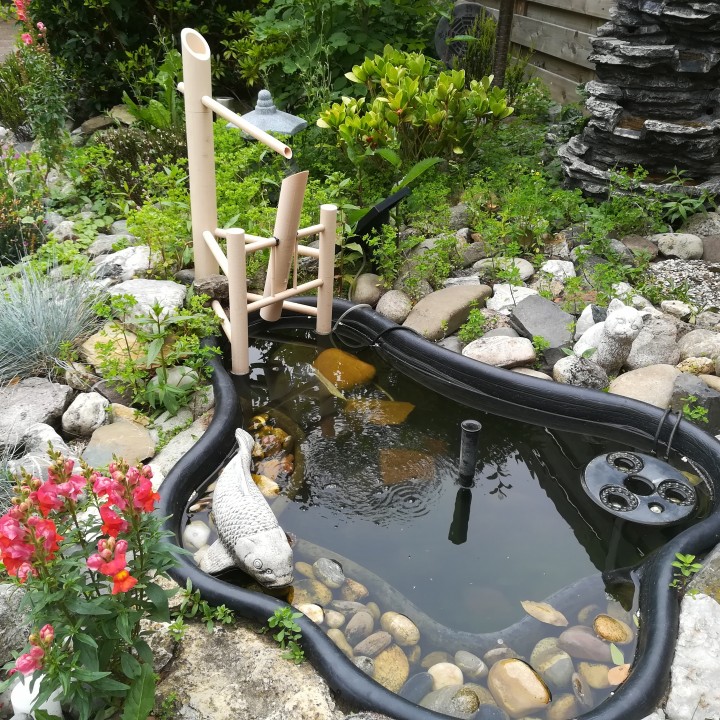 3D Printable Japanese Tipping Bamboo Water Fountain by Daniel van Arnhem