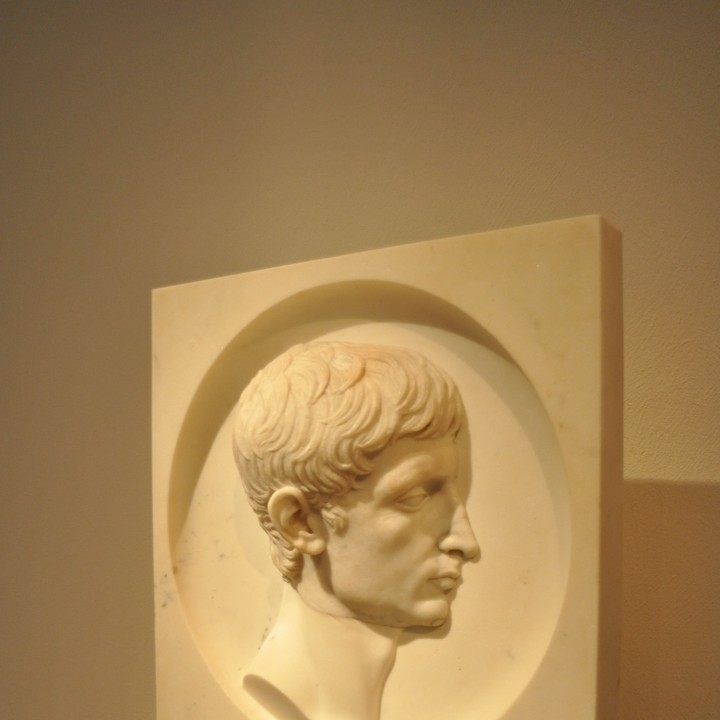 Relief head of Emperor Augustus image