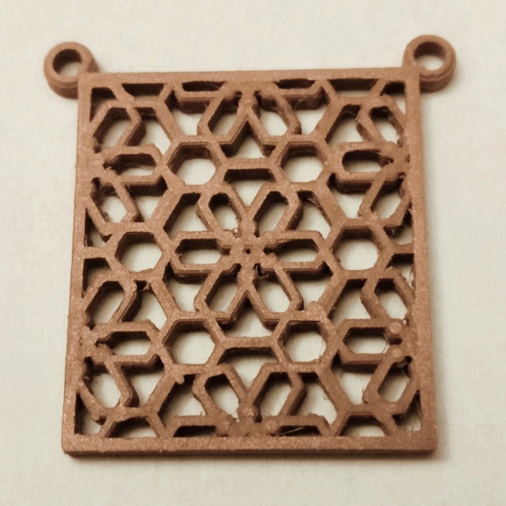 Moroccan-Style Geometric Pattern Pendant image
