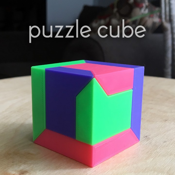 3D Printable Puzzle Cube (easy print no support) by WildRoseBuilds
