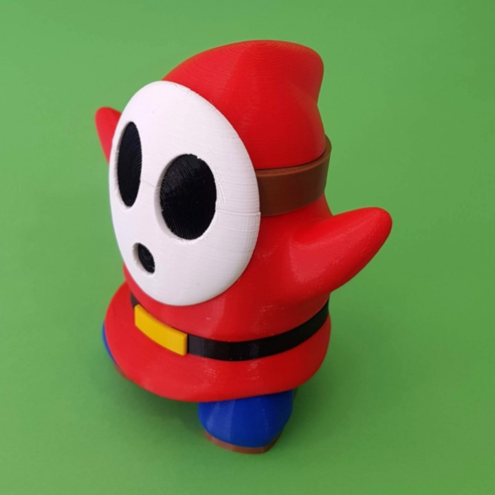 Shy Guy from Mario games - Multi-color image