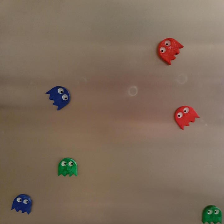3D Printable Fridge Magnets Pacman by Robert Keuken 3D Printable Fridge Magnets Pacman by Robert Keuken