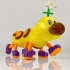 Wiggler from Mario games - multi-color print image