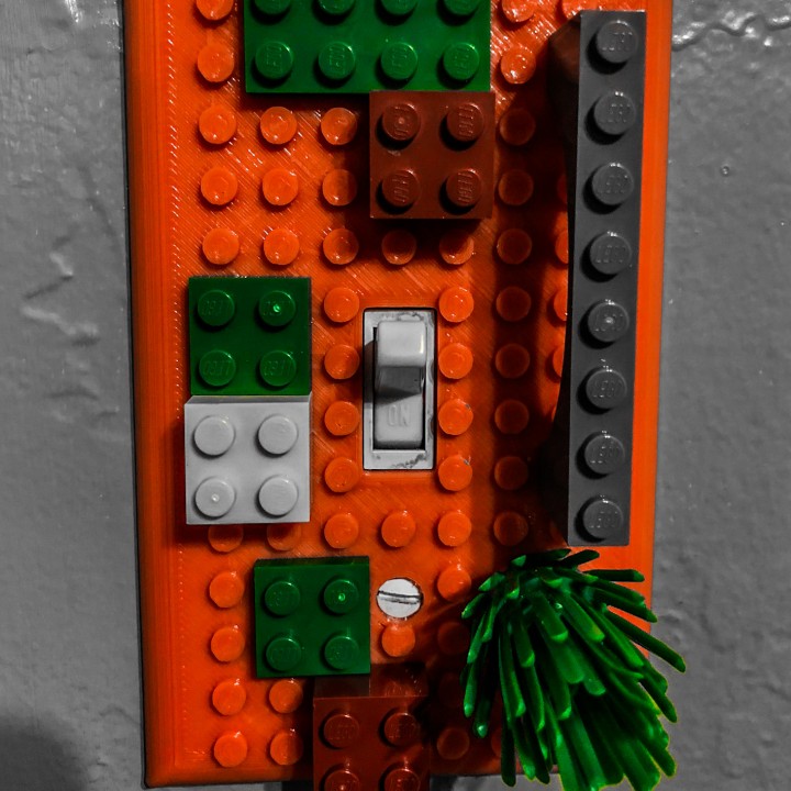 Lego Compatible Light Switch and Outlet Plates -- Standard and Decora image