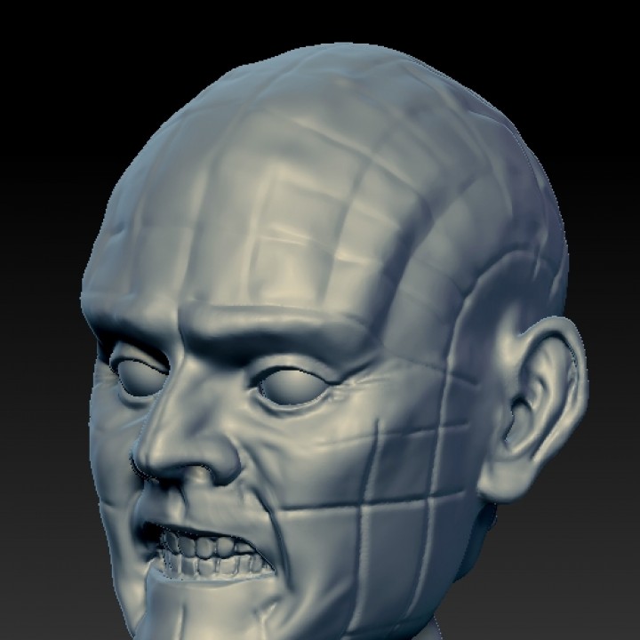 The head of Pinhead from hellraiser image