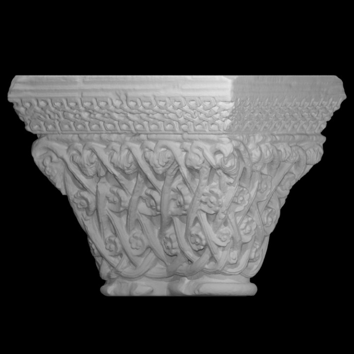 Capital - Flowers and Palmettes Confined Within Scrolling Foliage image