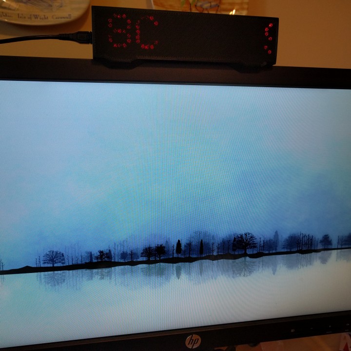 Scrolling Marque Clock - Top-of-Monitor Case image
