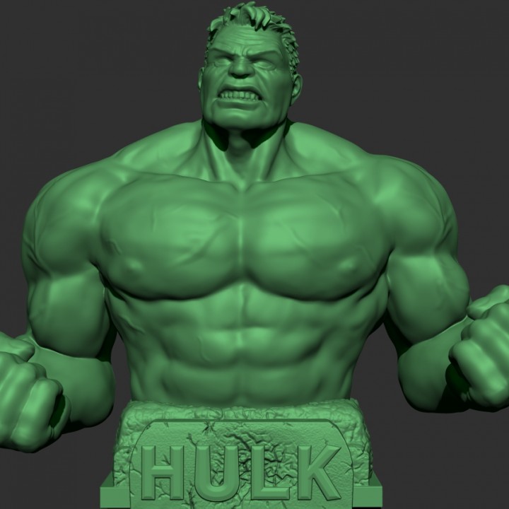 3D Printable Hulk bust by Jan Šístek