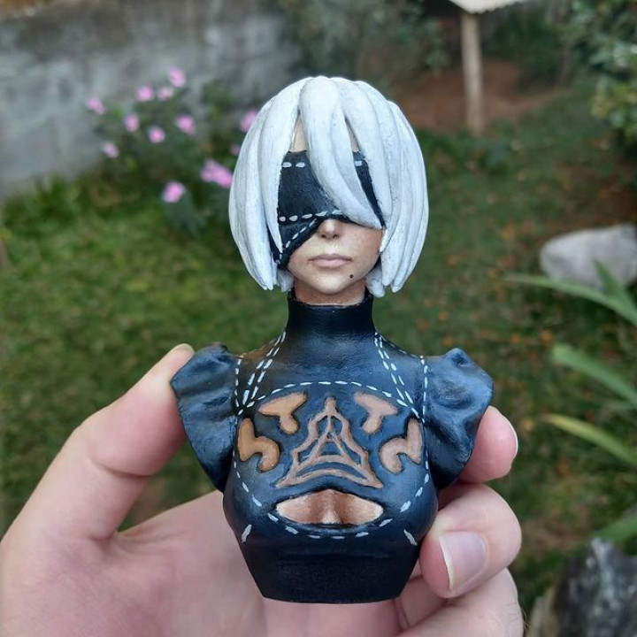 3d Print Of Nier Automata 2b Bust By Gilieart