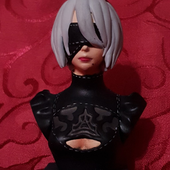 3d Print Of Nier Automata 2b Bust By Wilsoncheng