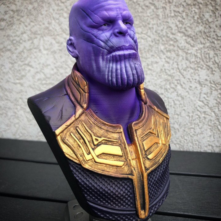 3D Print of Thanos (Infinity War) bust by Breaks'n'Makes