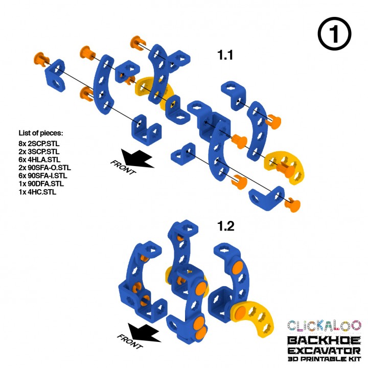 Backhoe Excavator - Clickaloo Play Set image