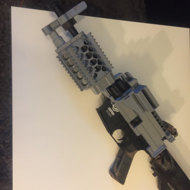 3D Printable Stoner 96 Airsoft m4 Conversion Kit by Zach Gregory