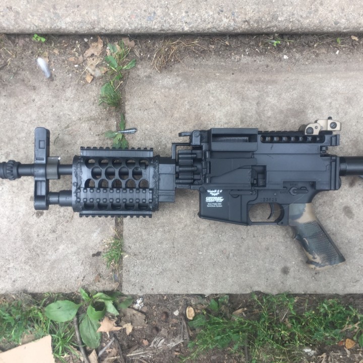 3D Printable Stoner 96 Airsoft m4 Conversion Kit by Zach Gregory