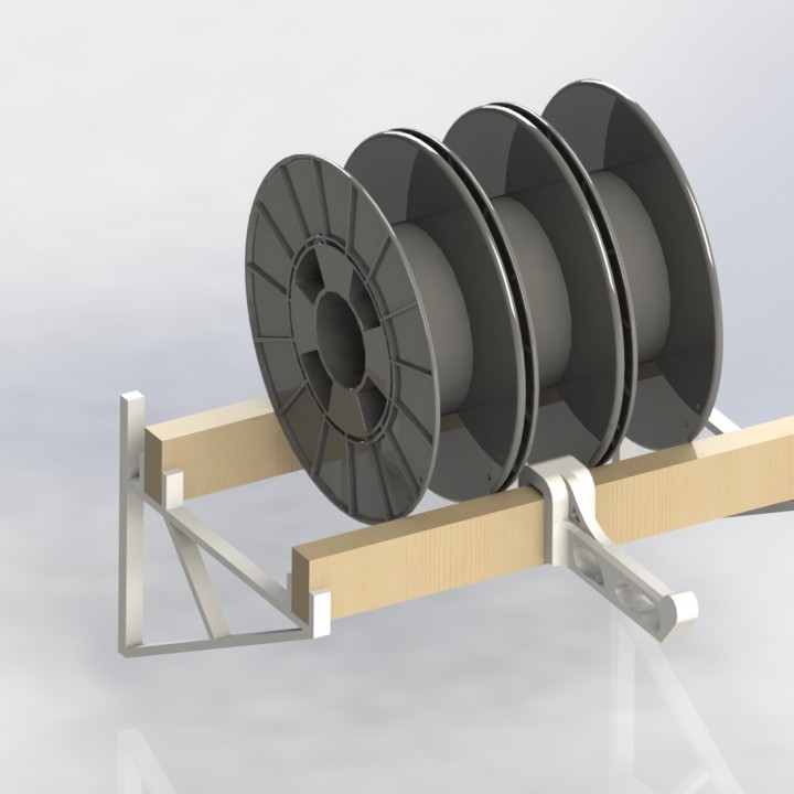 Topology Optimized Filament Spool Holder for 3D Printing Nerd Design Challenge image